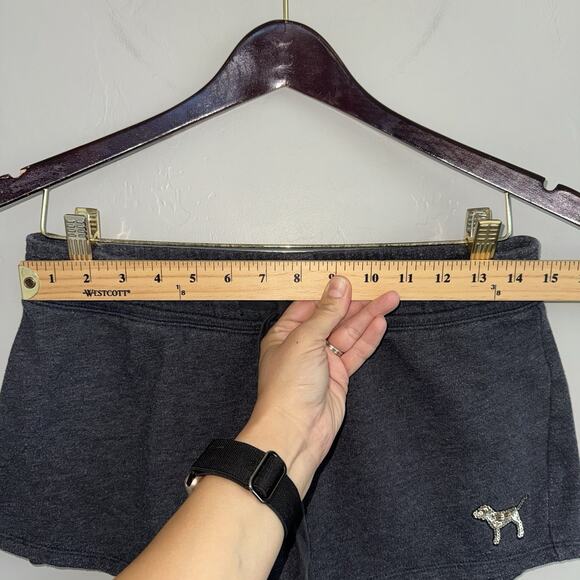 Y2K Victoria Secret PINK Sequin Mini Shorts Size S Gray Gold Dog 1.5” Inseam - Picture 6 of 9